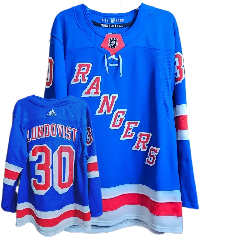 Adidas New York Rangers Henrik Lundqvist 30 Jersey Hockey NHL Mens USA 50 Medium